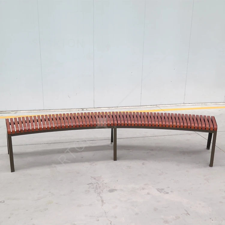 Classic Outdoor Furniture Street Round Bench Outdoor Long Wood Benches
