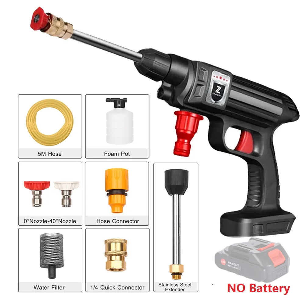 High Pressure Washer Cordless Rechargeable Foam Generator Household Garden Cleaning Irrigation Tools without Battery