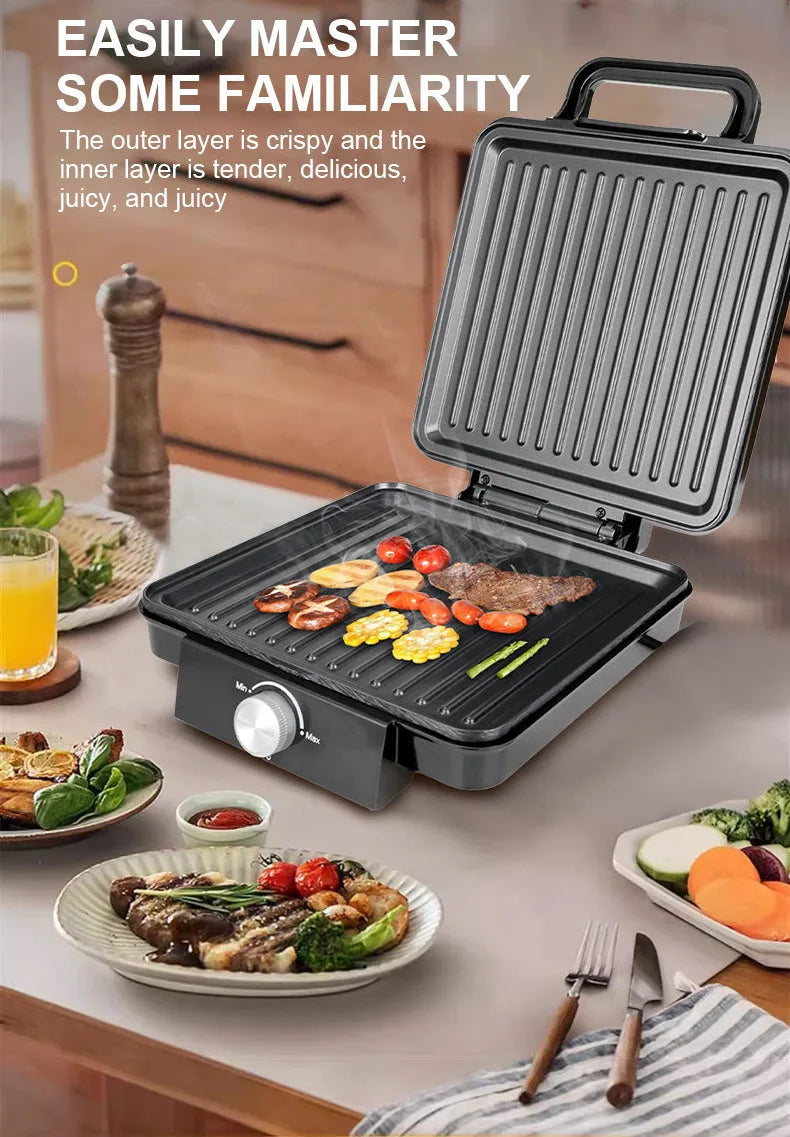 Household Four Pieces Waffle Iron Multifunctional Sandwich Maker Electric Crepe Grill Breakfast Kitchen Equipment
