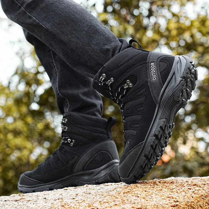 Outdoor Hiking Boots Men Shoes Anti-slip Wear-resistant Thick-soled Sports Shoes Men Breathable Comfortable Casual Shoes Men