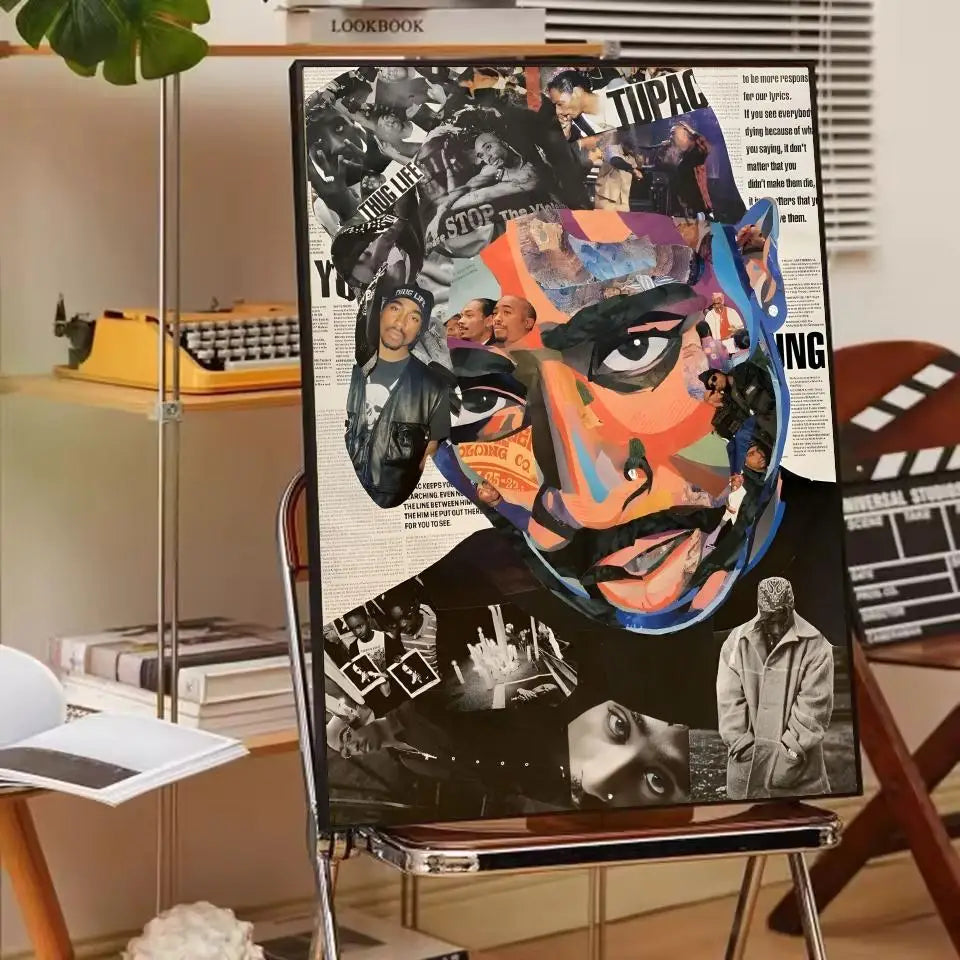 Rapper 2Pac T-Tupac S-Shakur Poster Paper Print Home Living Room Bedroom Entrance Bar Cafe Art Painting Decoration