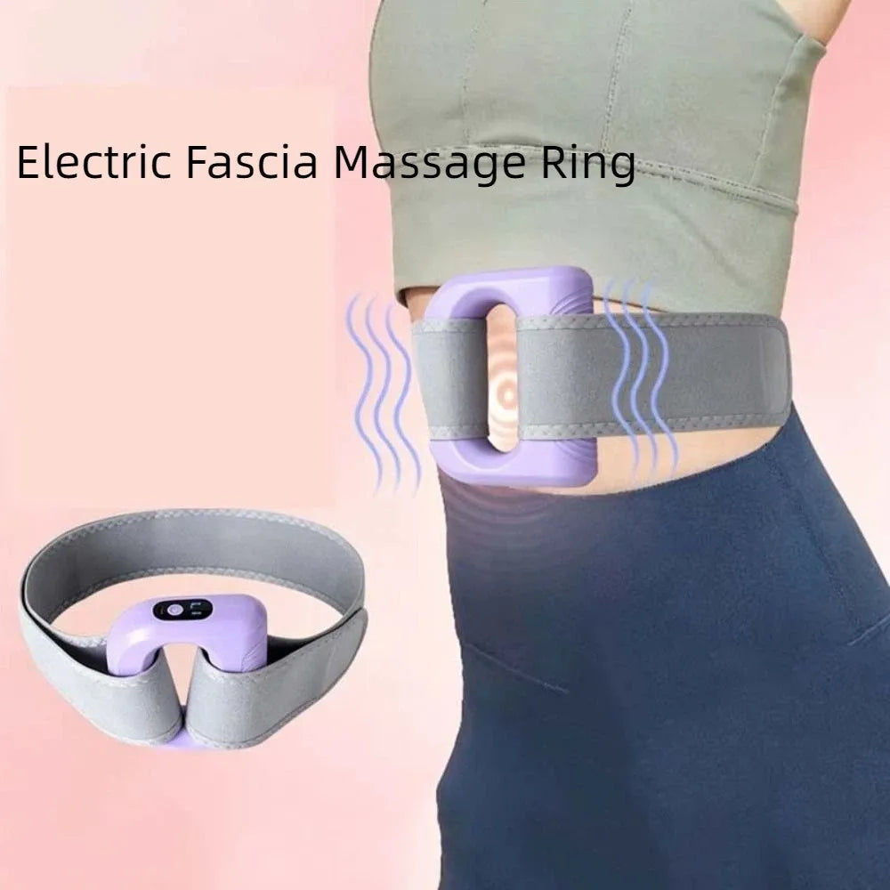 Portable Electric Fascia Massage Ring Ergonomic Adjustable Speed Electric Body Slimming Machine Fat Burning with Belt