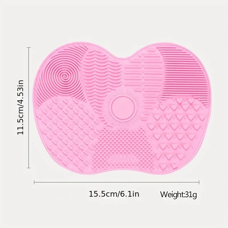 Colorful Brush Cleaner Scrubbe Board Cosmetic Makeup Brush Washing Silicone Gel Cleaning Mat Foundation Makeup Brush Cleaner Pad