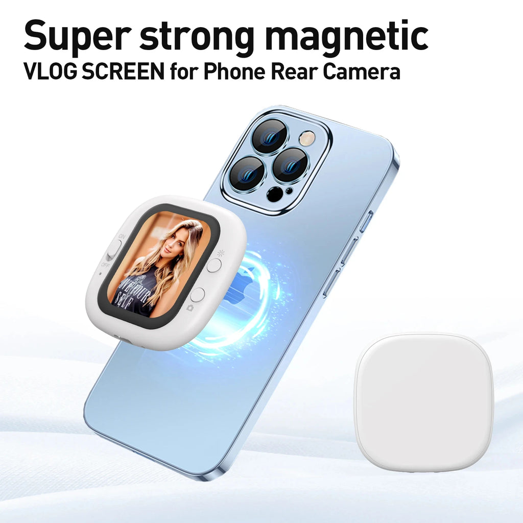 Magnetic Wireless Phone Camera, Mini Selfie Video Cam for Vlog & Mobile Rear Camera