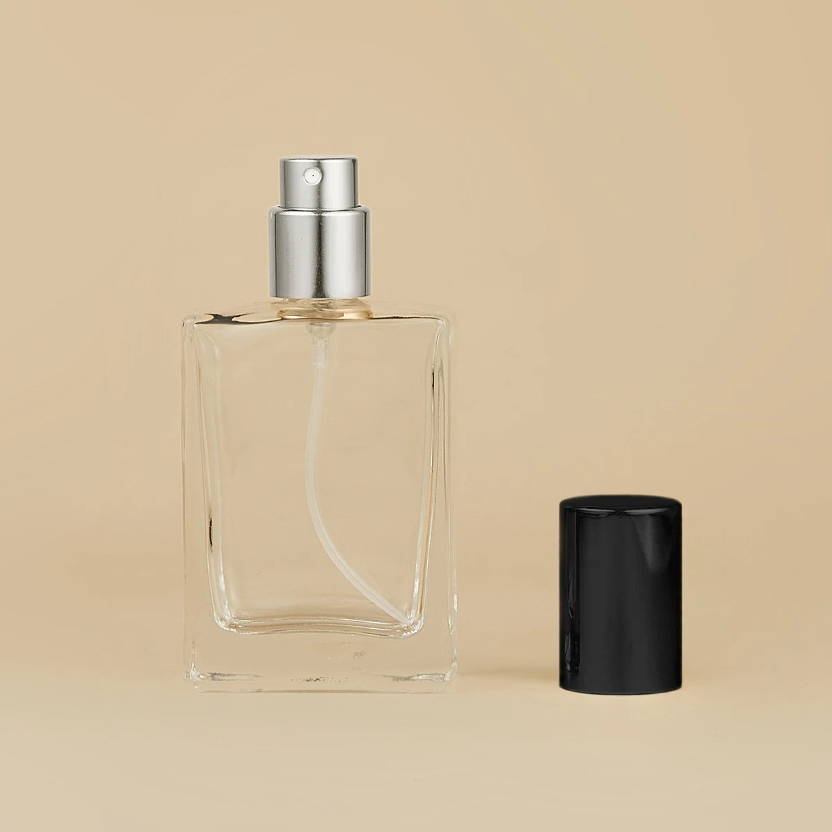 30ml Screw Square Glass Spray Qerfume Dispenser Cosmetic Packaging Empty Bottle Liquid Pressing Sprinkler Perfume Bottle