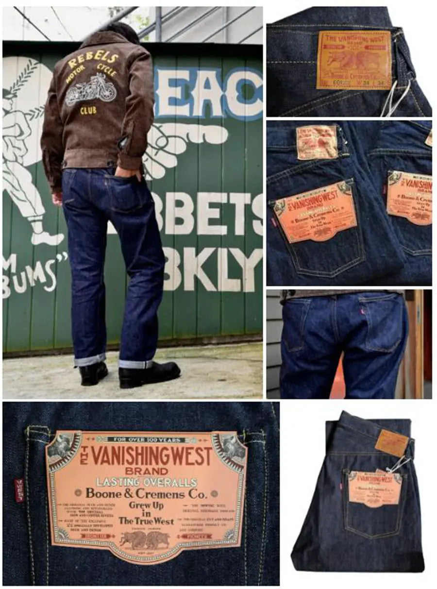 FREEWHEELERS 601XX 1951, five bags of 14oz indigo vintage jeans