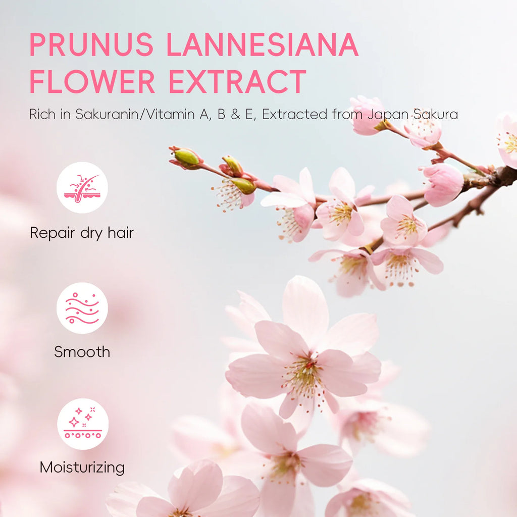 LAIKOU Japan Sakura Shampoo/Conditioner Repair Damaged Hair Moisturizing Nourishing Oil Control Hair Cleansing Care