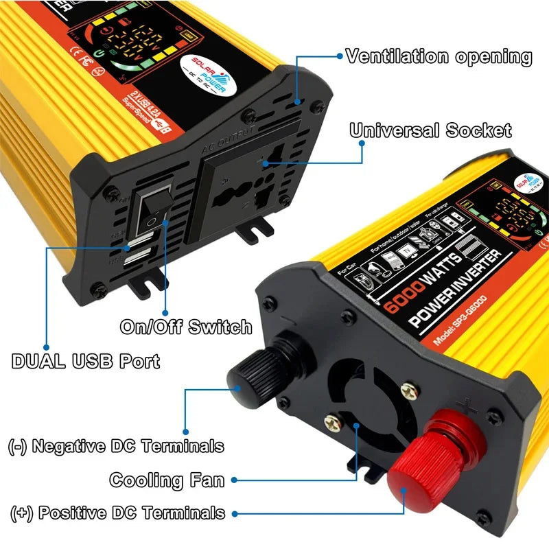 12V to 110V/220V Solar Power System 25W Solar Panel 30A Charge Controller 4000W Modified Sine Wave Inverter Power Generation Kit
