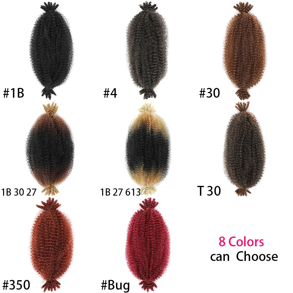 1-8 Packs Afro Twist Hair#4 30 350 12 16 inch Springy Marley Twist Braiding Hair Pre-Separated Kinkys Bulk Hair for Locs Crochet