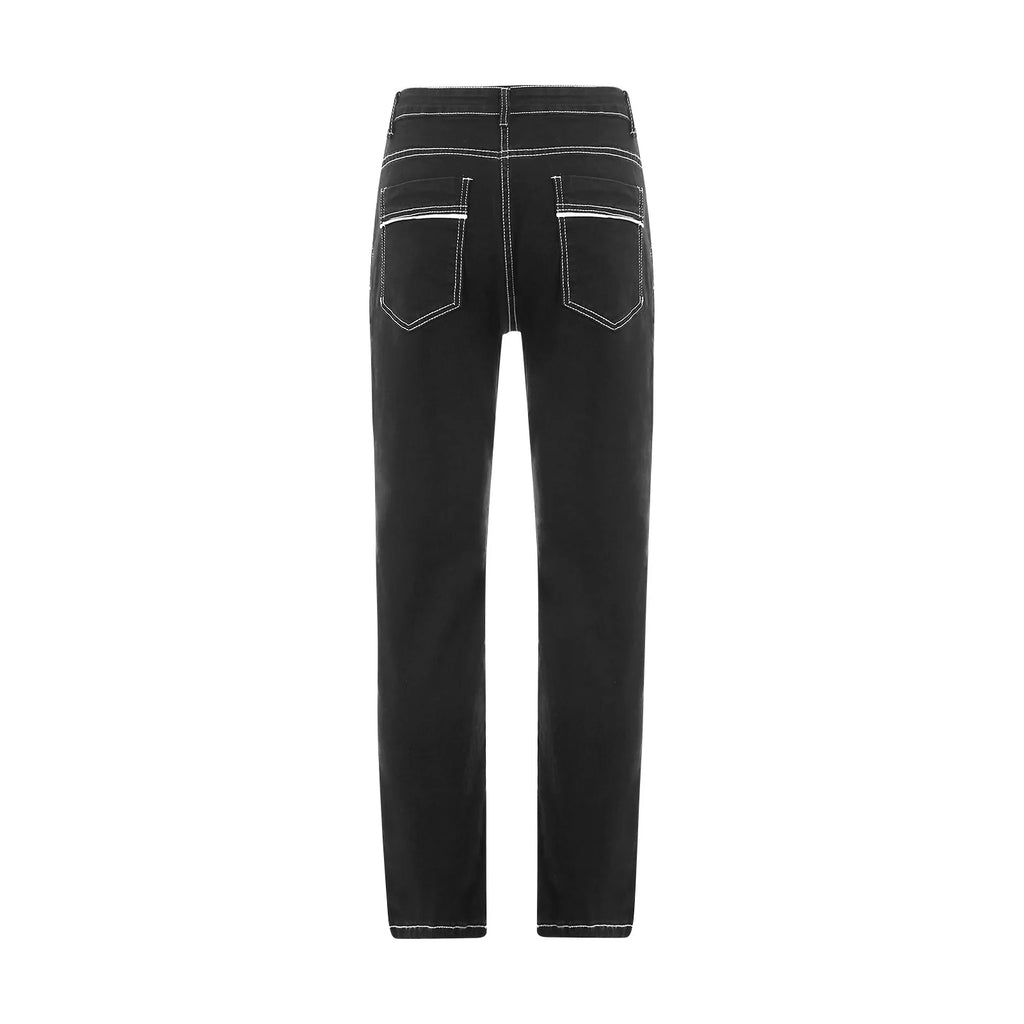 Kakan - High-quality Men's Personalized Double-line Jeans, New Dark Blue, Light Blue, Black Jeans K05-8878 In Spring and Autumn