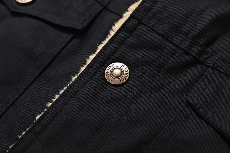 Jacket Men Solid Coat Turn Down Collar Single Breasted Full Sleeve Slim Fit Work Casual Pocktes Thick Warm Jackets Autumn Winter