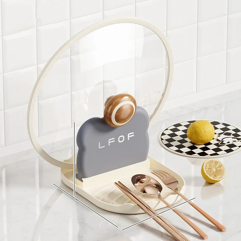 Kitchen Bear Pot Lid Rack, Countertop Style Spoon And Fork Storage Rack, Household Spatula Storage Rack, Can Drain Water