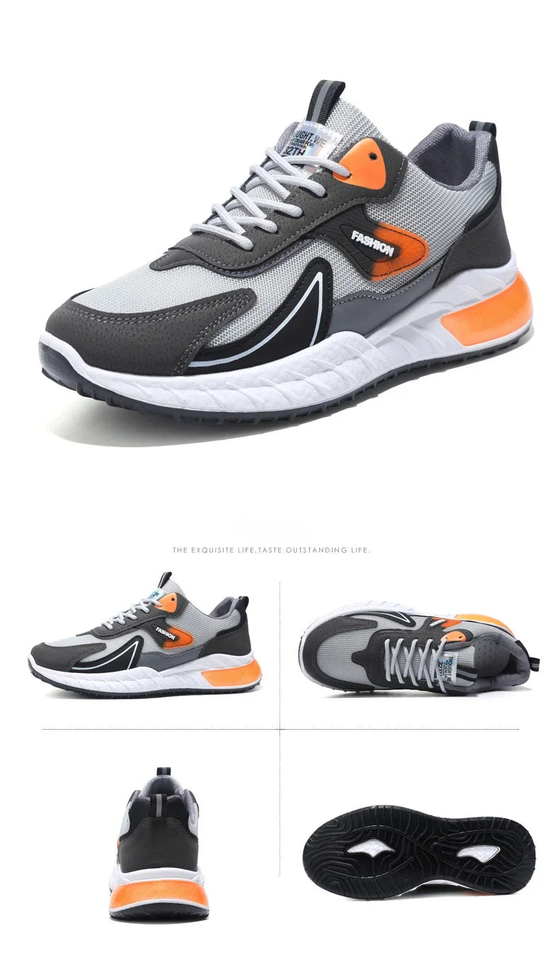Men's Sneakers Fashion Breathable Vulcanized Shoes Casual Sports Shoes Men Trendy Lace-up Sneakers Zapatillas Hombre 2024