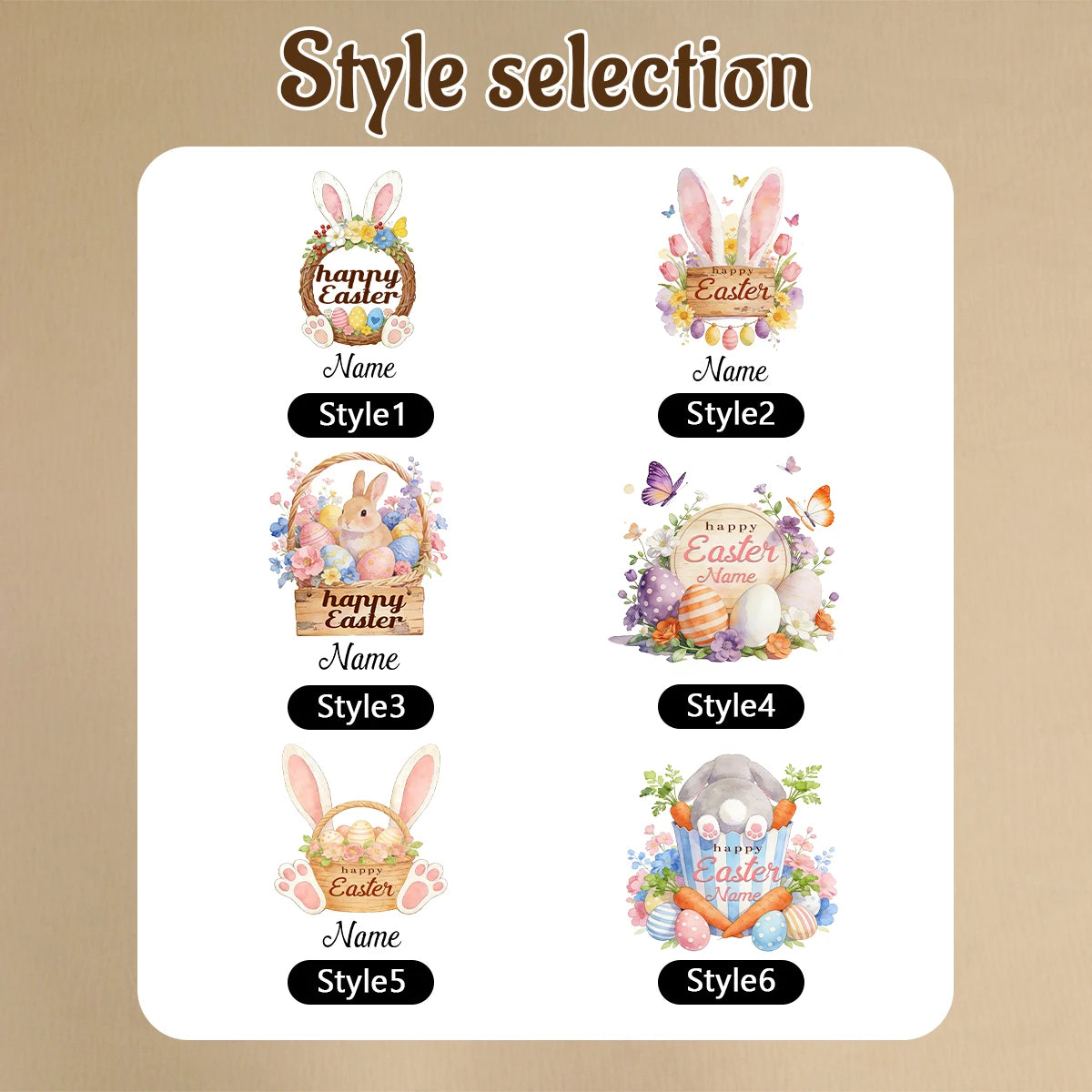 Custom Easter Tote Bag With Bunny And Floral Design, Personalized Name Shoulder Handbag For Spring Celebrations,
