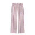 MUJER Striped Baggy Jeans Woman Low Rise Wide Leg Jeans Pants for Women New Boyfriend Jeans Women Straight Women's Denim Pants