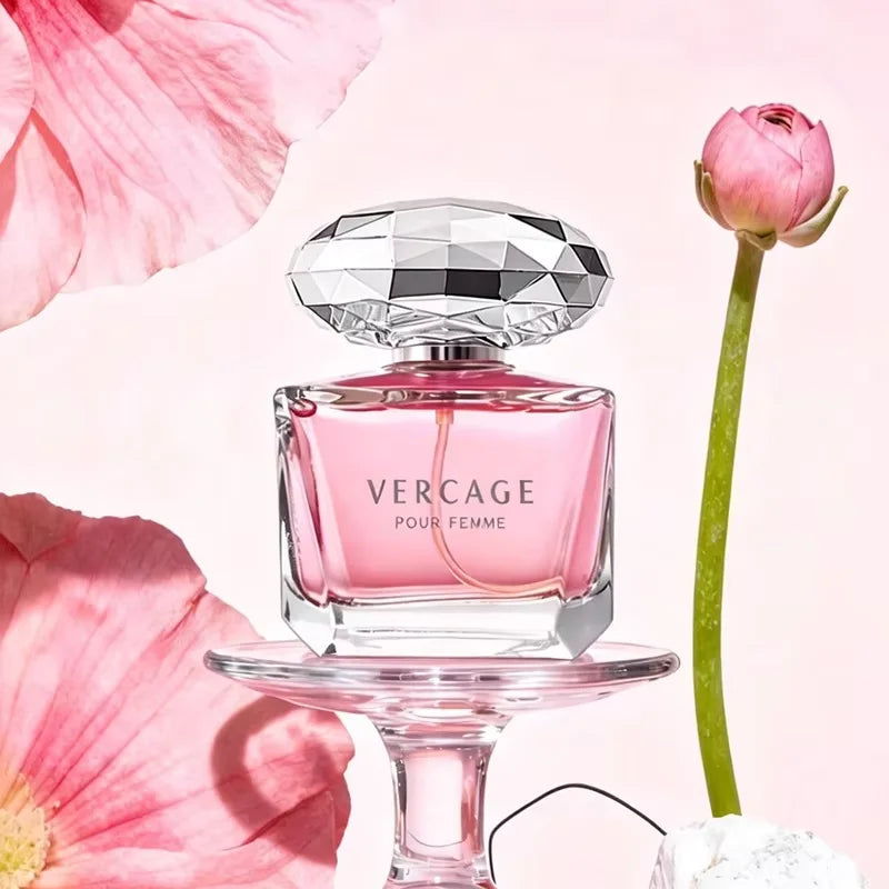 Luxury JEAN MISS Perfume for Women, Elegant Teardrop Bottle with Crystal Diamond Cap, Romantic Floral Long Lasting Eau de Parfum