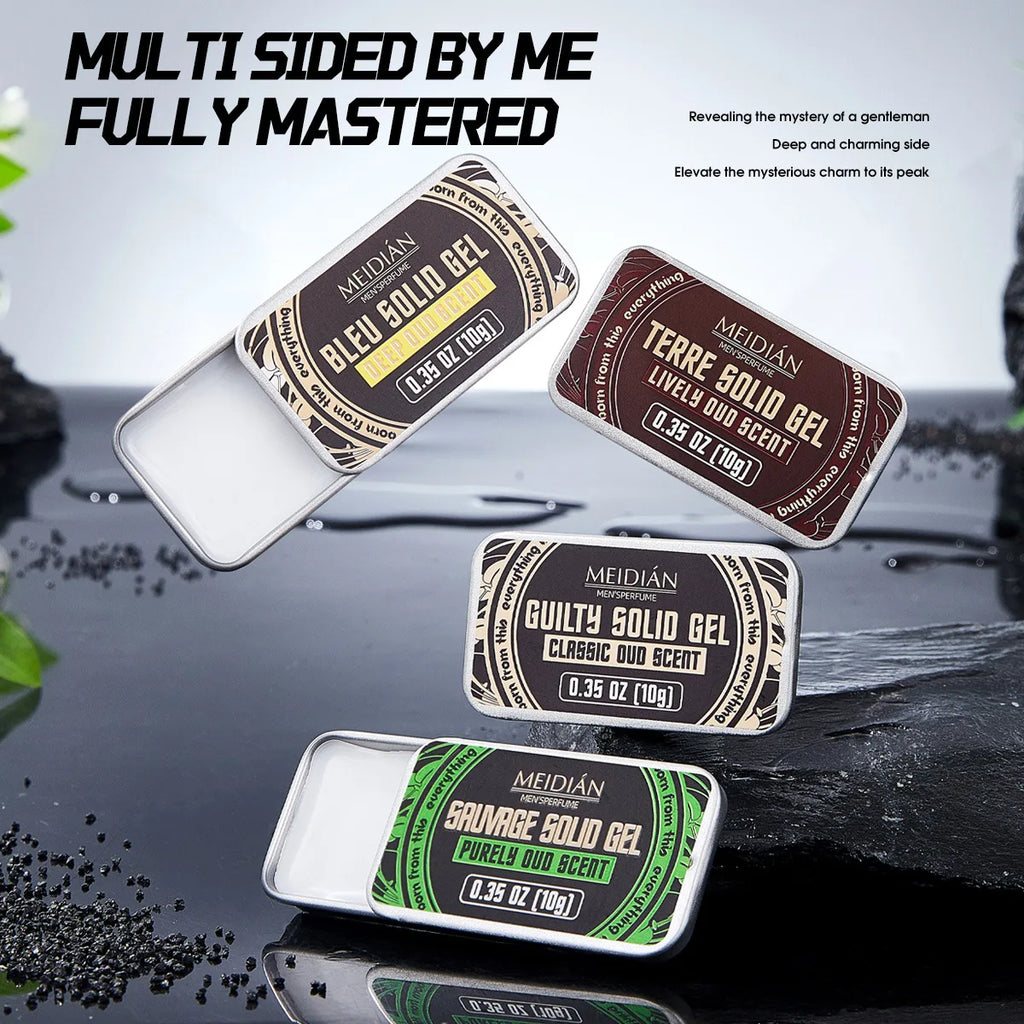 Men's solid perfume balm set, comfortable, light, and fresh, long-lasting fragrance, convenient for daily use