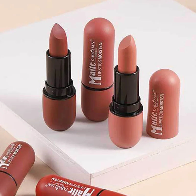 6 Colors Sexy Matte Lipstick Waterproof Long Lasting Color Rendering Non-stick Velvet Lips Contour Pencil Woman Makeup Cosmetics