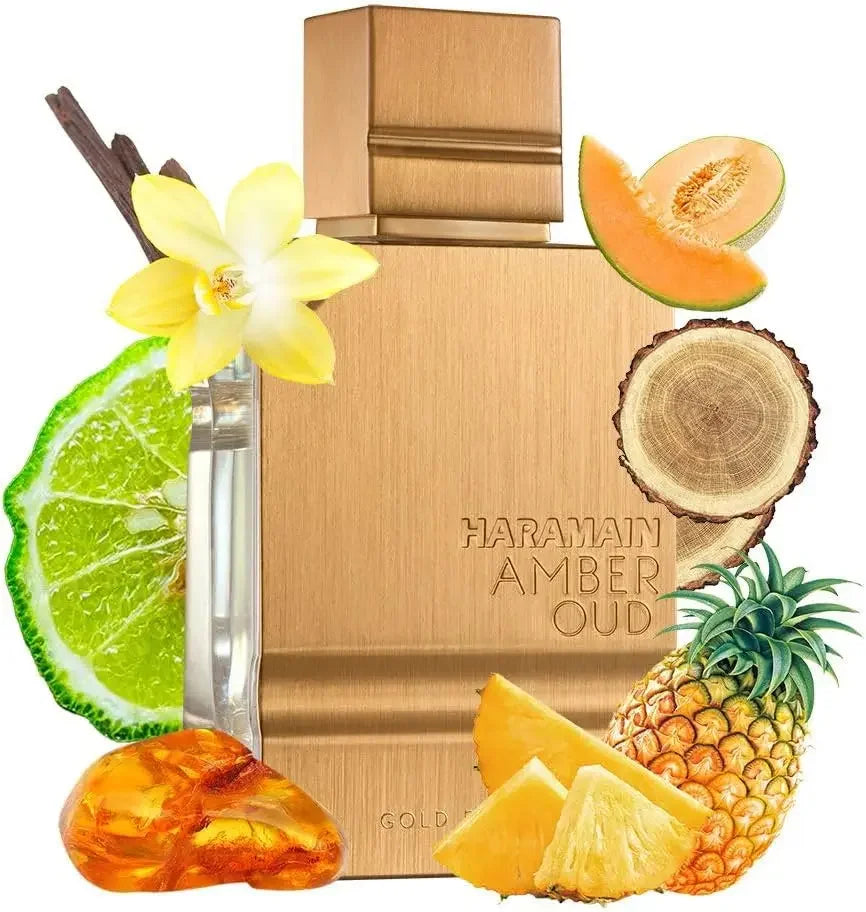 Luxury Amber Oud Gold White Edition Perfume Spray, Premium Long Lasting Eau De Parfum for Men Women, Oriental Woody Fragrance Sc