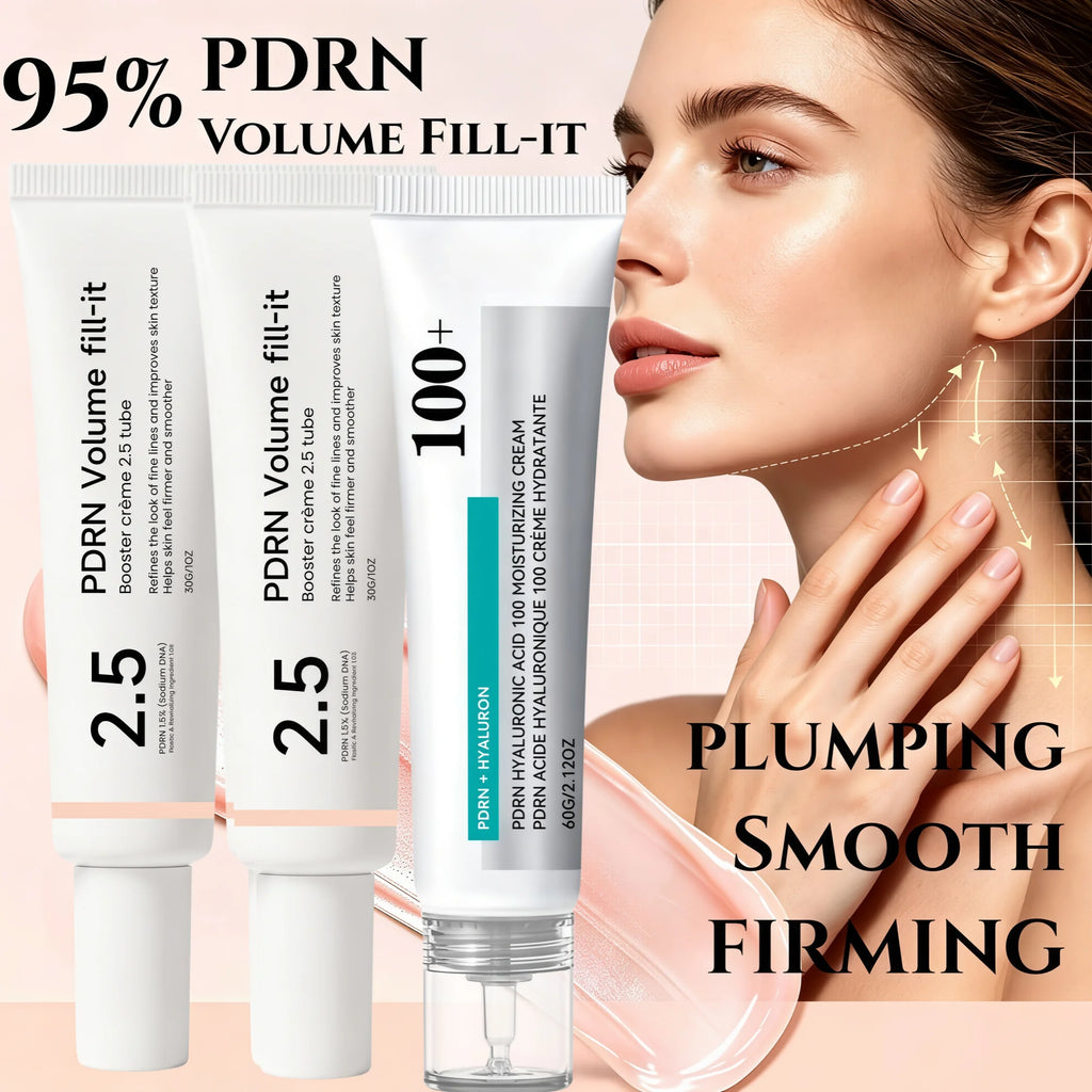 95% Sodium DNA PDRN Volume Fill-it Booster Neck&Facial Cream Adenosine Fine Lines Refining Cream Anti Aging Facial Moisturizer Skin Texture Smoothing Elasticity Restoring Barrier Repair Deep Hydrating Korean Skincare Tube 30g
