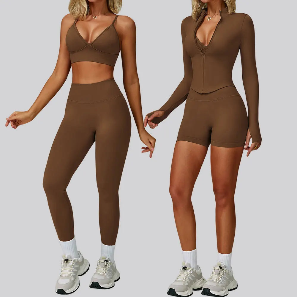 2/3PCS Seamless Sports Set  Yoga Suits  Women Tracksuit Gym Running Workout Clothes Sports Long Sleeve Leggings Yoga Clothing