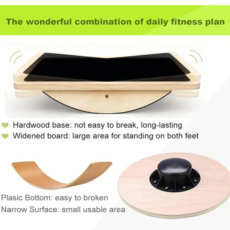 Wooden Square Balance Table Portable Anti Slip Wobble Seesaw Sensory Integration Rehabilitation Coordination Training Equipment