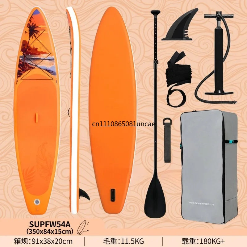 Inflatable Stand Up Paddle Board SUP Beginner Water Surfing Skid Board Outdoor Water Sports Equipment
