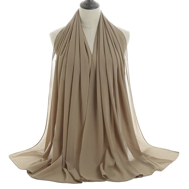 Ramadan Islamic Instant Bubble Chiffon Shawl Scarf Lady Head Wrap Women Hijabs Scarves Bufandas Muslim Veil Hijab Snood 180*70cm