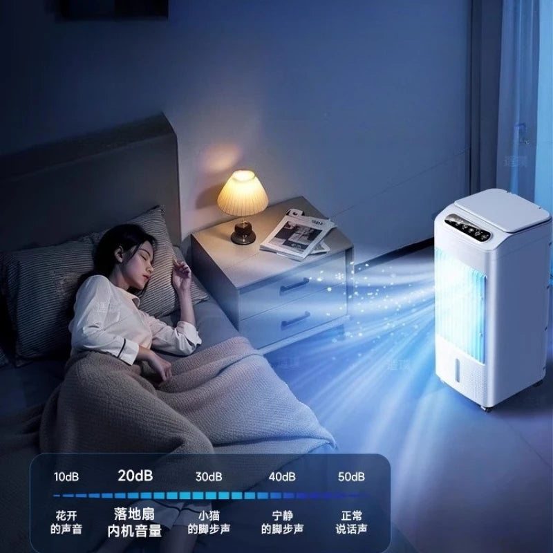 Air conditioning fan air cooler household bedroom silent small mobile water-cooled fan  air cooler  ventilador portátil