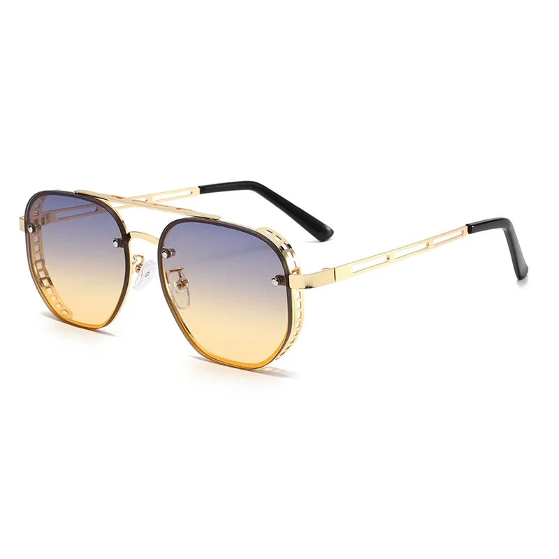 2026 New Classic and Fashionable Double-beam Metal Sunglasses, High-end, Simple and Versatile Sun Glasses for Man Women