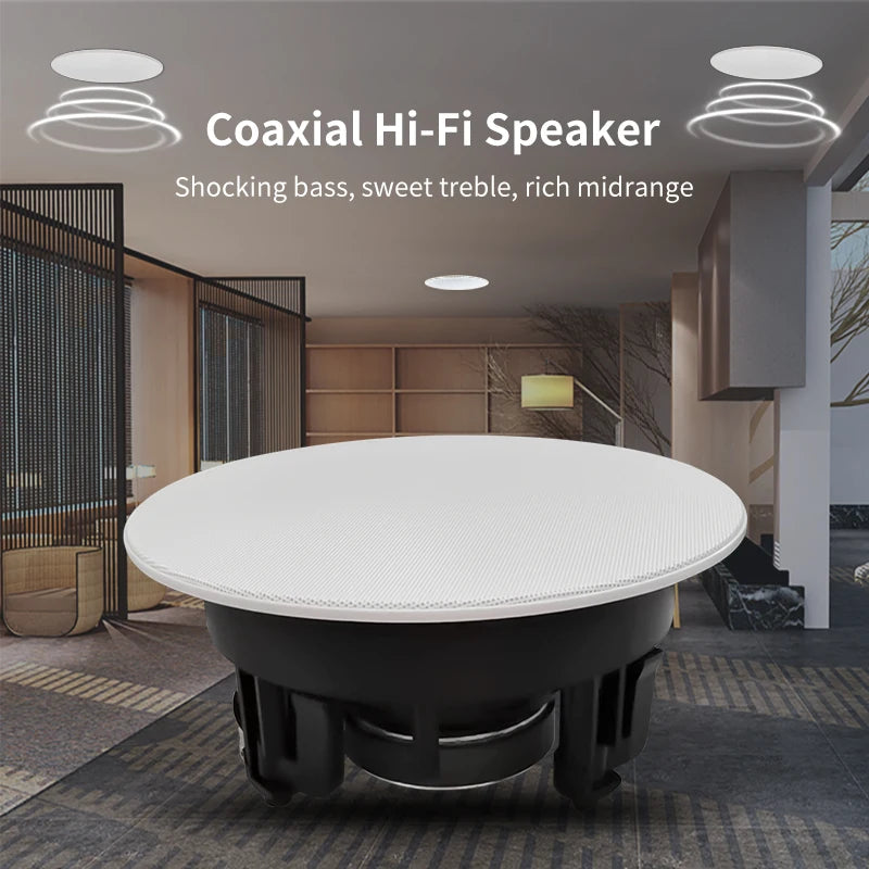 Home Audio Sound System 5.25 inch Ceiling Speaker Background Music 40W Passive Wall Stereo Speaker home Theater High fidelity