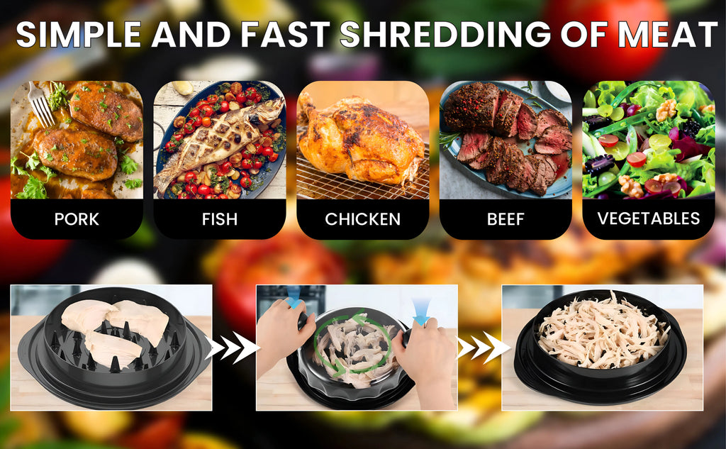 Chicken Shredder Non-Slip Meat Grinders For Pork Beef Cooked Chicken Breasts Vegetable Kitchen Tool Ergonomic Handle Shredder