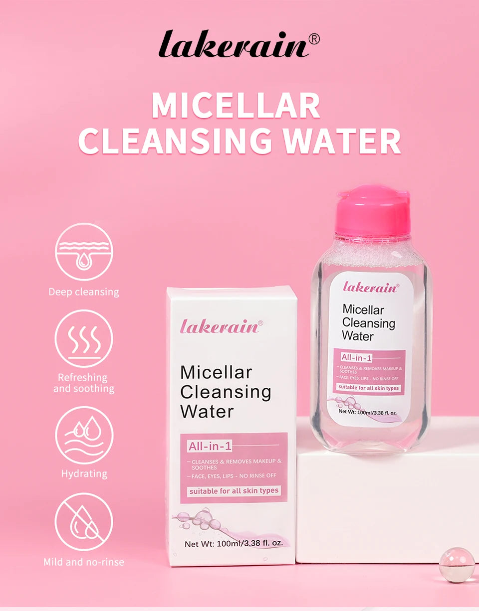 100ml Micellar Cleaning Water Hydrating Facial Cleanser Deep  Makeup Remover Cleaning Water Refresh Hydrate Cleansing Skin