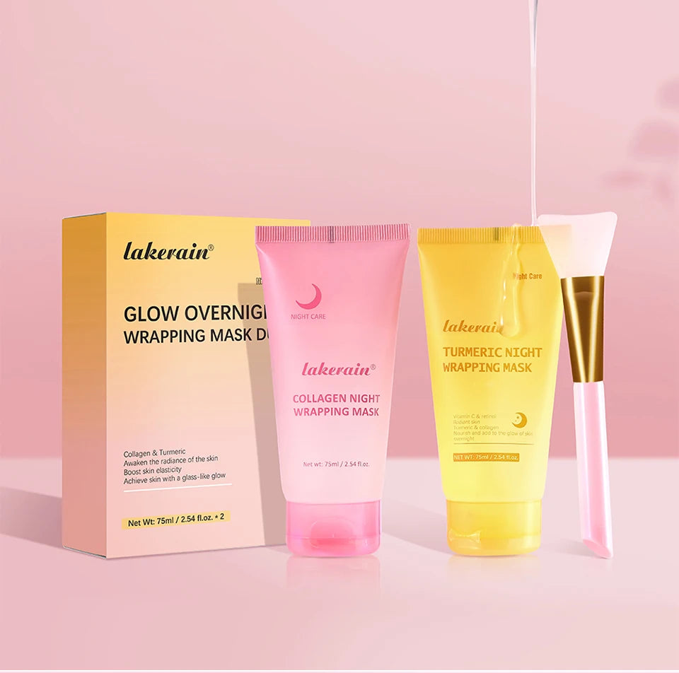 Korean Turmeric Collagen Bio Pack Night Mask Peel Off Sleeping Mask Anti-Aging Lifting Moisturizing Deep Repair Facial Skin Care