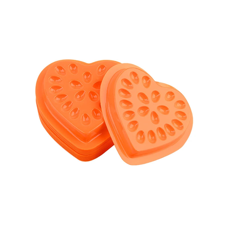 100 pcs Disposable Pvc Heart Shape Flower Holder Sticker Lash Glue Adhesive Pallet For Women Eyelash Extension Makeup Tools
