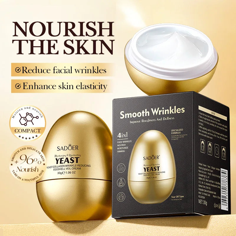 SADOER Yeast Collagen Anti Wrinkles Face Cream Moisturizing Anti-Aging Whitening Facial Cream For Face Skin Care Products