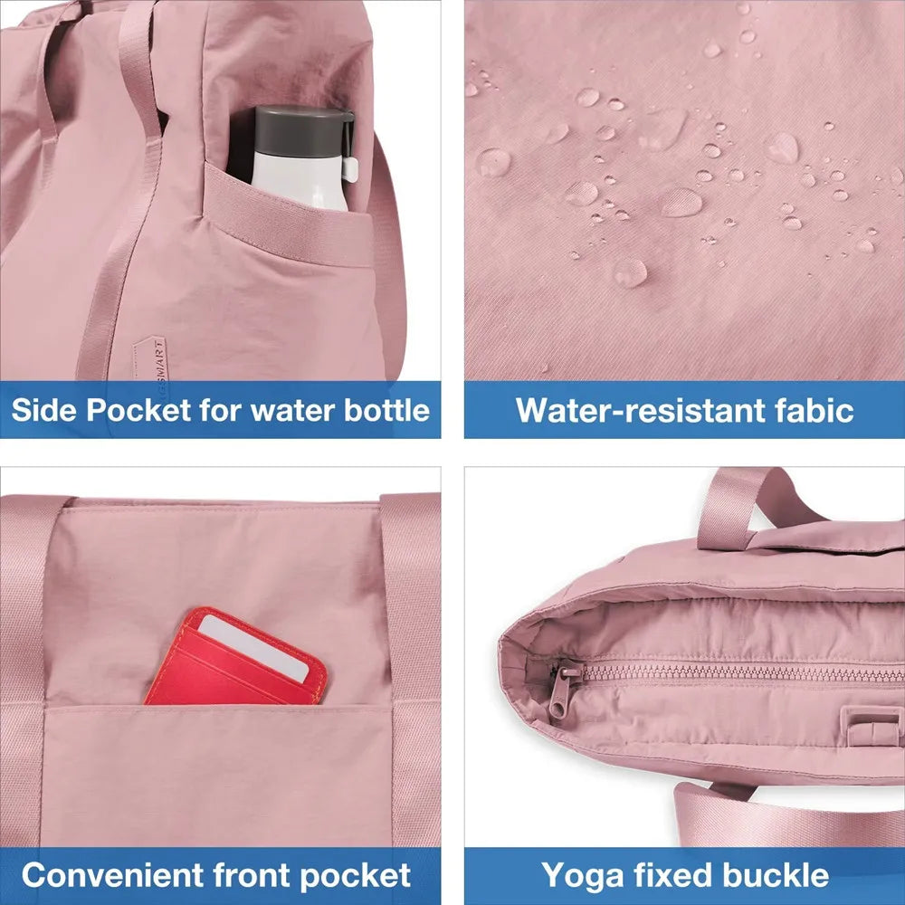 Women Tote Bag Waterproof Travel Duffel Bag Lightweight Shoulder Weekender Overnight Bag for Gyms Weekend Getaway