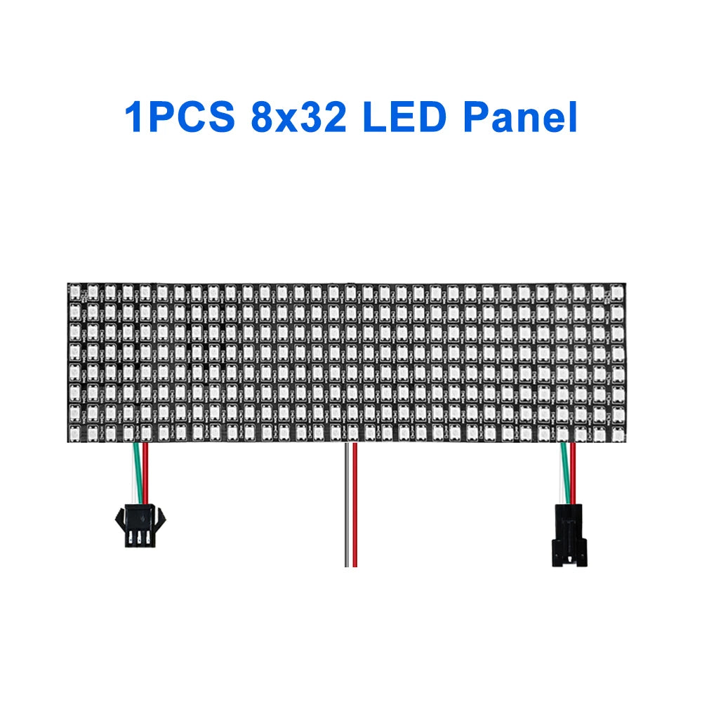 WS2812B Individually Addressable LED Panel Digital Flexible 5050 RGB Matrix Screen Module Light DC5V 8x8 16x16 8x32  64/256Pixel