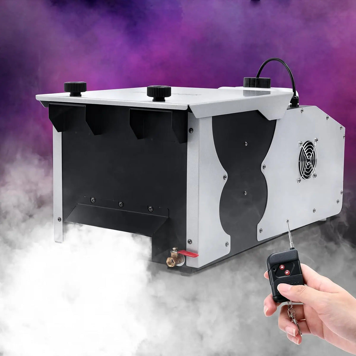 Fog Machine Low Lying, 1500W Smoke Machine Stage Fog Maker Fogger 18000CFM with Remote & Wired control for Halloween Wedding