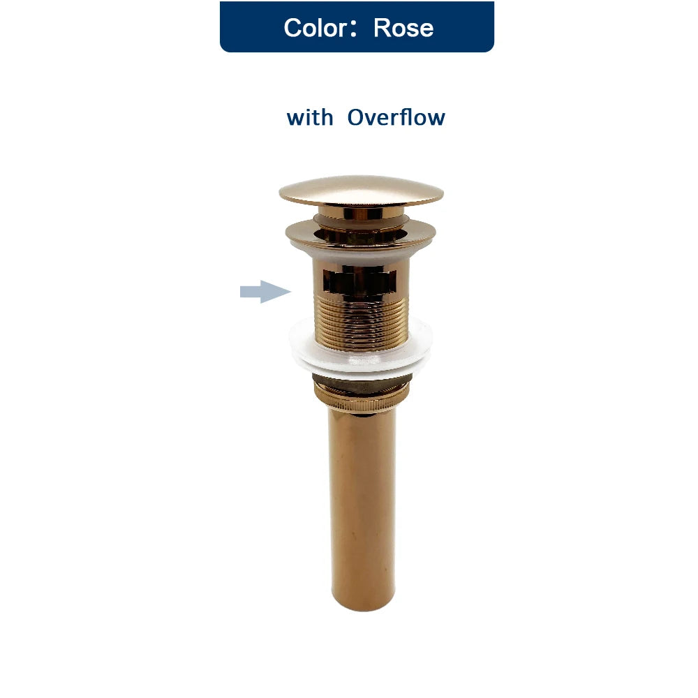 Rose Bathroom Siphon Drainer Sink Bottle Trap Modern Pop Up Filter Fixture Waste Stopper Set Washbasin Hose Accessory Renovation