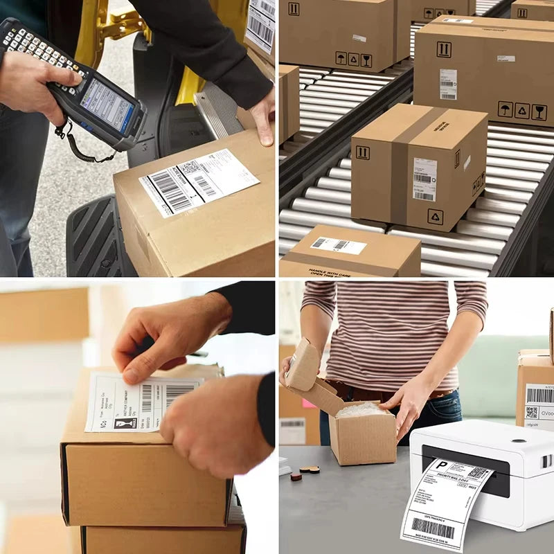 4x6 Inch Direct Thermal Labels 100/200/500 Sheets Self-Adhesive Thermal Shipping Label Paper For Business DHL Express Waybill