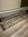 Transparent Stool, Water Ripple Dining Stool, Bed End Stool, Door, Modern, Luxurious, Simple Acrylic Shoe Changing Stool
