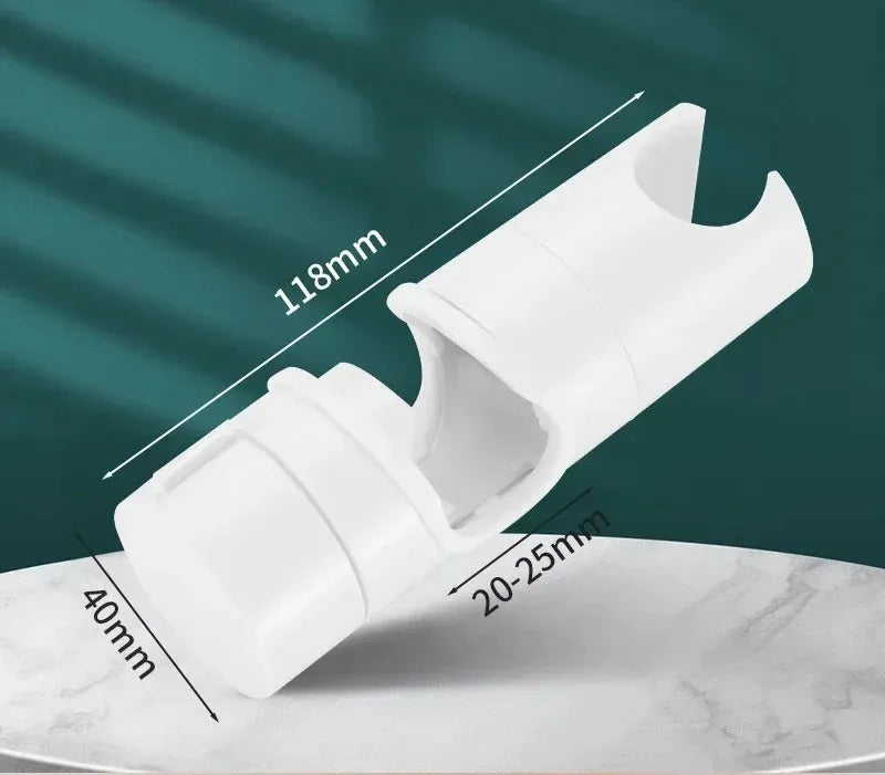 Universal Shower Head Holder Adjustable Showers Head Holder Clamp with Rotation for Bathroom Rail Mounting Shower Head