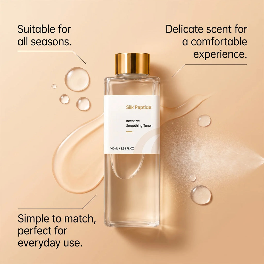 Silk Peptide Intensive Toner Soothe Facial Sensitive Area Effective Moisturizing Revitalize Skin Brighten Face Hydrating Toner
