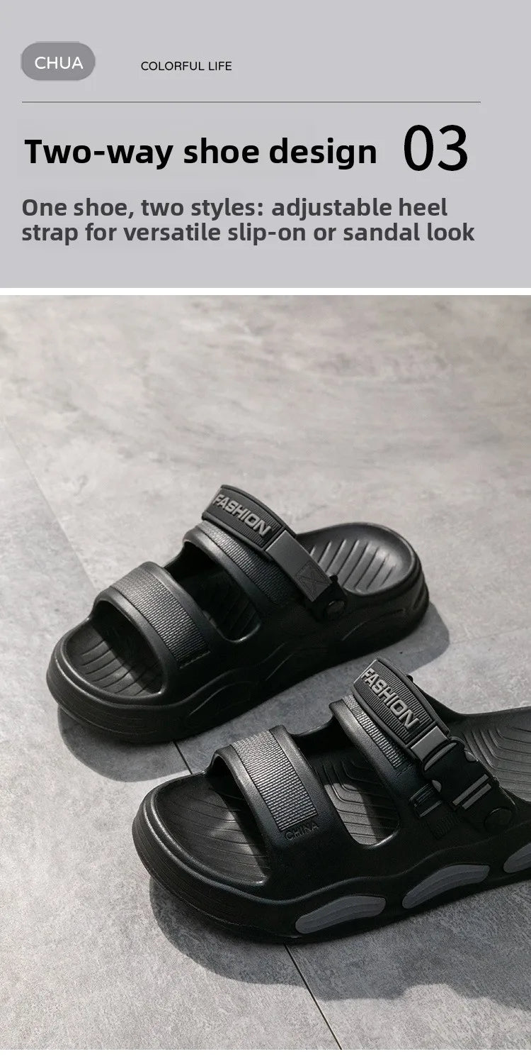New lightweight and soft cloud like men's sandals and slippers for summer outings, durable and thick soled, anti slip