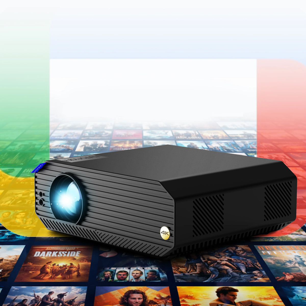 K5000SE Smart Home Theater Projector Full HD 1080P LED with Android 14 OS High Brightness Portable Design for Home Entertainment