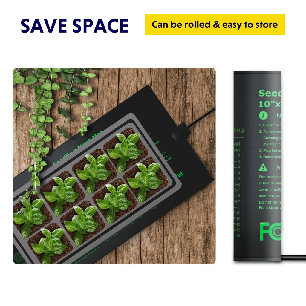Waterproof Durable Germination Station Heat Mat, Warm Hydroponic Heating Pad for Indoor Home Gardening Seed Starter (10'x 20') US Plug for Seeds and Seedlings