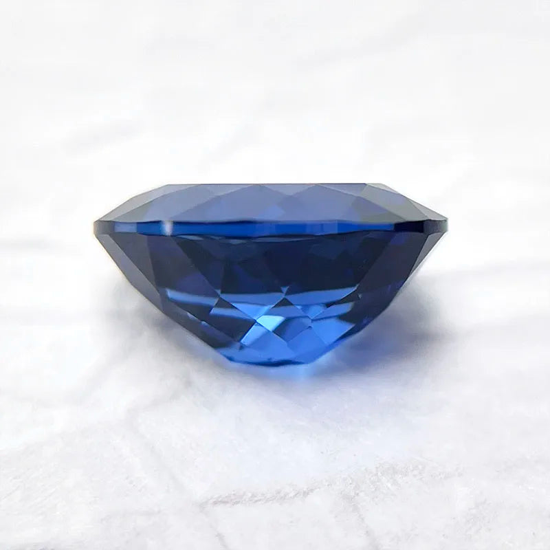 ABCLab Grown Sapphire Royal Blue Color Multiple Cuts Available Gems For Jewelry Setting&Custom Design Selectable Certificate