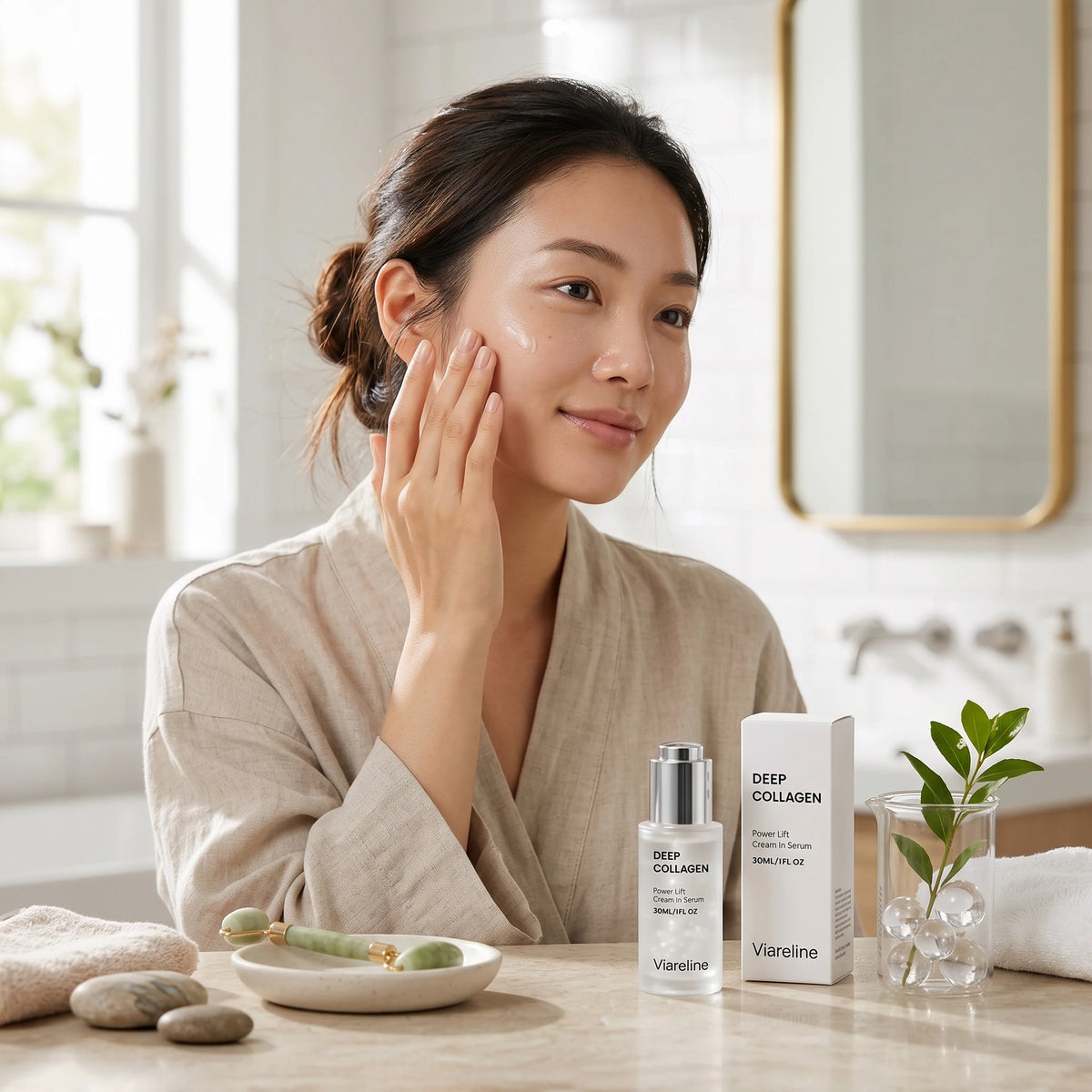 Viareline Lift Serum Cream Anti Wrinkles Fades Fine Lines Improve Sagging Brighten Skin Elasticity Boost Moisturizing Face Serum