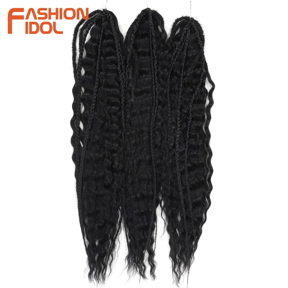 FASHION IDOL 24 Inch Ariel Hair Synthetic Crochet Curly Hair Water Wave Braid Hair Ombre Pink Deep Wave Braiding Hair Extensions